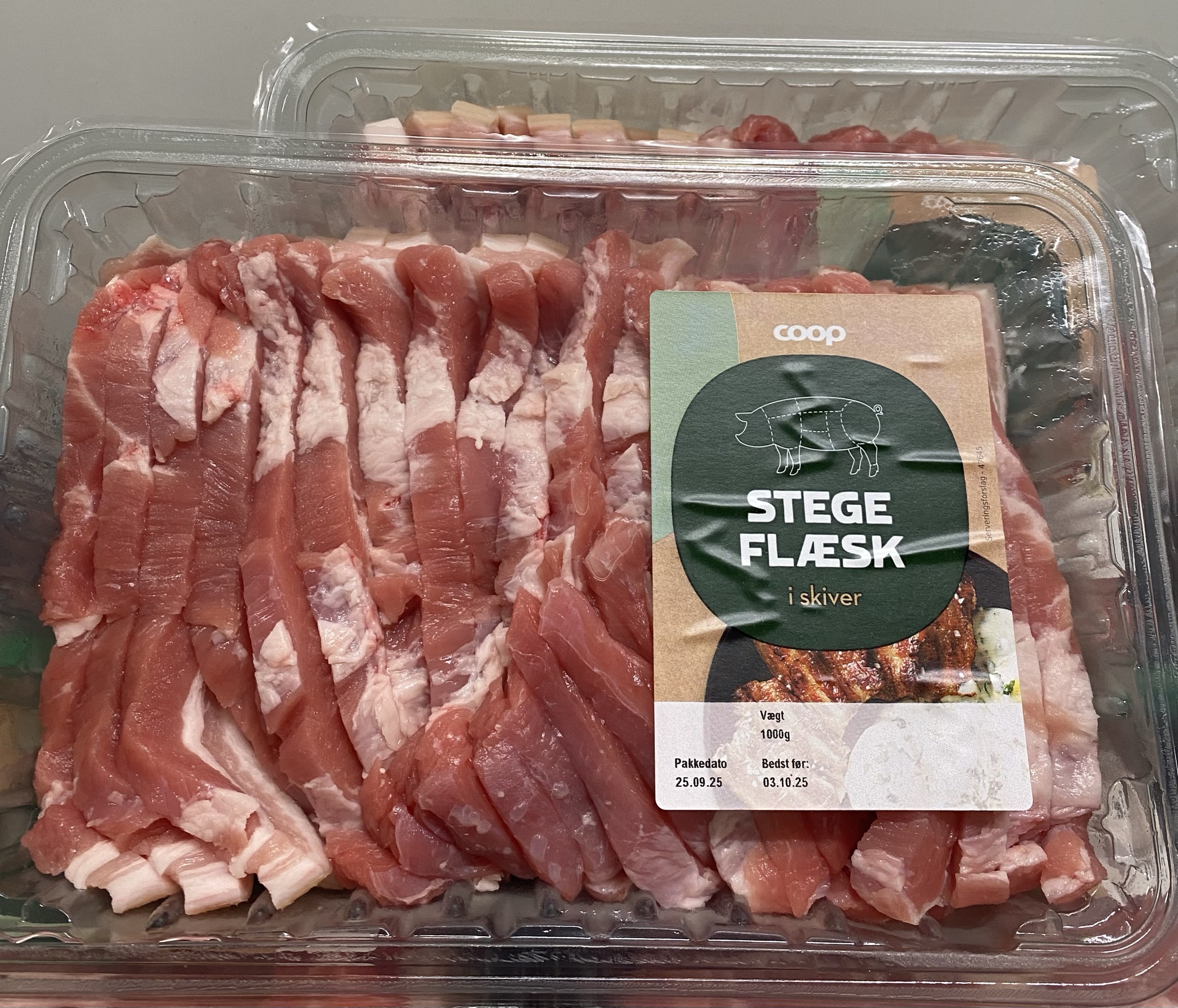 Flæske i skiver